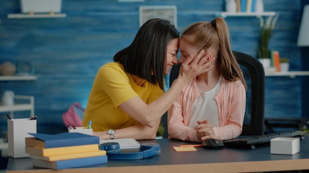 A young female student sitting with a school counselor in a private office, discussing her feelings and concerns with a supportive and empathetic expression.