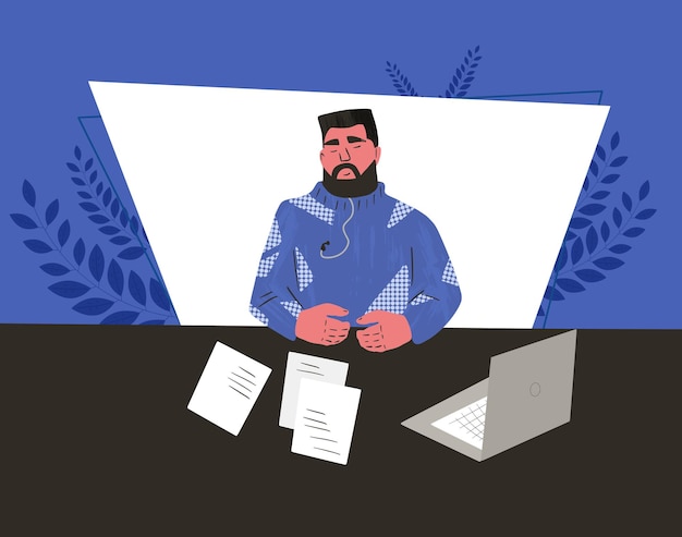 A person sitting at a desk, looking stressed while reviewing medical bills, with a representation of a shield above them, symbolizing protection.