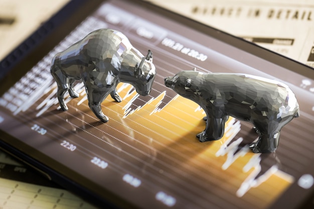 An informative graphic illustrating the stock market cycle, highlighting key phases such as bull and bear markets, and demonstrating how economic factors influence stock prices.