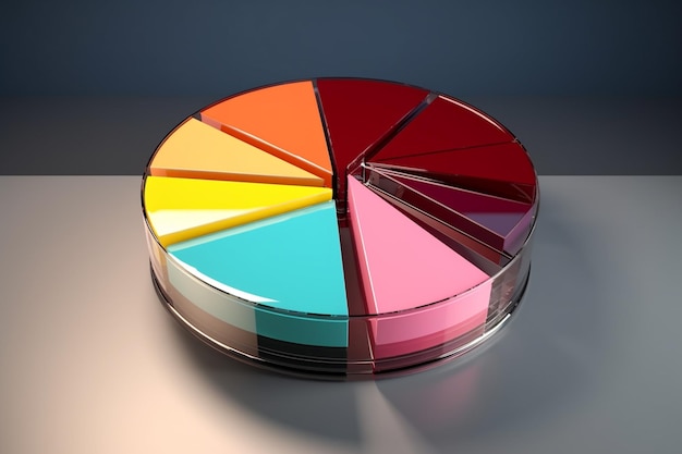 A pie chart showing the asset allocation of an investment portfolio. The chart segments include stocks, bonds, real estate, and alternative investments, each with a percentage value indicating the proportion of the portfolio allocated to that asset class.