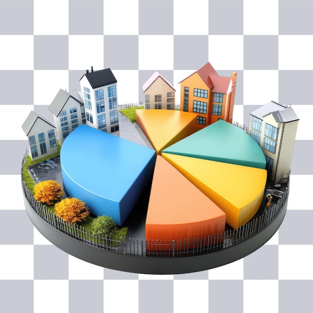 A graph showing asset allocation across various categories such as stocks, bonds, and real estate. The graph illustrates the concept of diversification and balanced investment strategies.